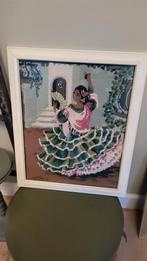 Borduur schilderij spaanse dame flamenco danseres retro, Ophalen of Verzenden