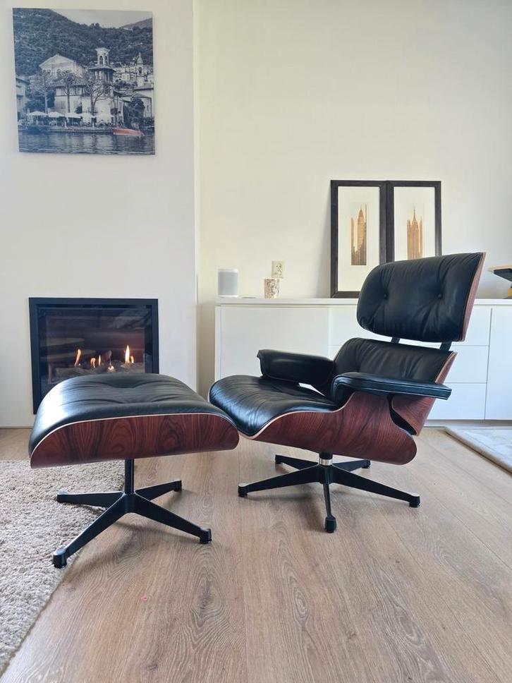 Vitra Eames Lounge chair XL Palissander + Ottoman showmodel, Huis en Inrichting, Fauteuils, Ophalen of Verzenden