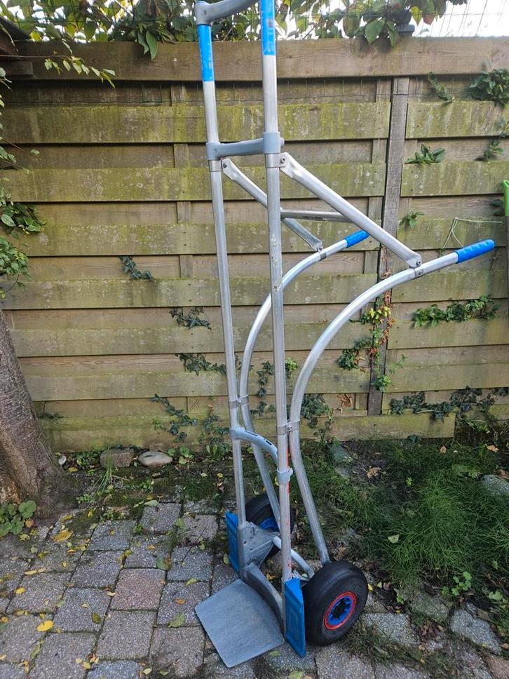 Aluminium professionele steekwagen Expresso (van Aarnoudse)., Doe-het-zelf en Verbouw, Transportwagens, Zo goed als nieuw, Steekwagen