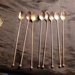 Lepels verzilverde met lange gedraaide steel, Antiek en Kunst, Ophalen of Verzenden