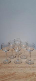 Vintage likeurglaasjes set van 6, Antiek en Kunst, Antiek | Glas en Kristal, Ophalen of Verzenden