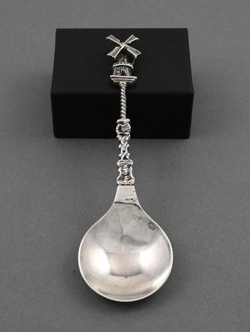 zilveren gelegenheidslepel uit 1903, molen, H. Hooijkaas, Antiek en Kunst, Antiek | Goud en Zilver, Zilver, Verzenden