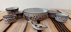 7 delige vintage Fat Lava snack schaal tapas set jaren 70, Ophalen of Verzenden, Zo goed als nieuw, Overige materialen, Overige typen