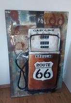 3D Metalen Schilderij Route 66 Benzinepomp, Ophalen of Verzenden