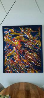 Prachtige  kleurrijke schilderij, Antiek en Kunst, Kunst | Schilderijen | Abstract, Ophalen of Verzenden