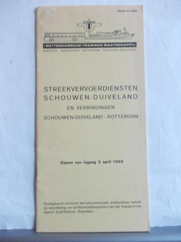 RTM SCHOUWEN-DUIVELAND Dienstregeling 2 APRIL 1965 beschikbaar voor biedingen