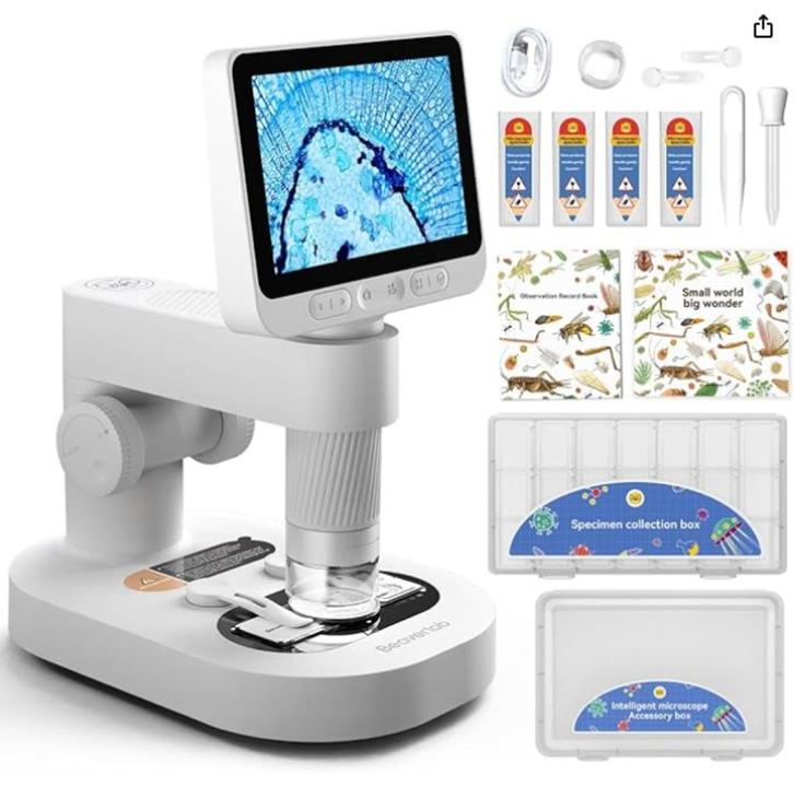 Beaverlab Darwin M2 4" LPS microscoop - compleet kit, Audio, Tv en Foto, Optische apparatuur | Microscopen, Zo goed als nieuw
