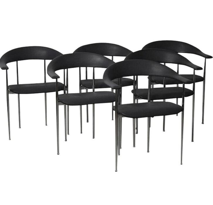6 Stoelen Fasem P40 design Vegni & Gualtierotti Italia, Huis en Inrichting, Stoelen, Zo goed als nieuw, Vijf, Zes of meer stoelen