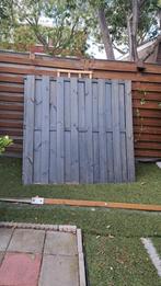 Schutting 2x Grenen schutting paneel antraciet, Tuin en Terras, Schuttingen, Ophalen, 1 tot 2 meter, Minder dan 3 meter, Zo goed als nieuw