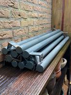 Stalen buizen, gemoffeld, kwaliteit. 9 stuks., Doe-het-zelf en Verbouw, Buizen en Afvoer, Ophalen, Gebruikt, Overige materialen