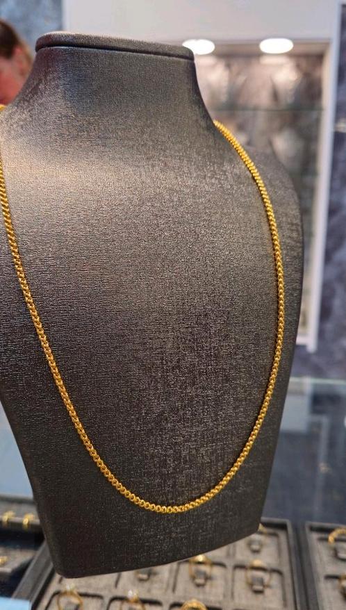Prachtige Massiefe goud ketting 14k 585 
2.3 mm 15.55 gram, Sieraden, Tassen en Uiterlijk, Kettingen, Zo goed als nieuw, Goud