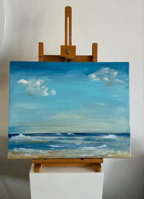 Aan de kust ~ Zee schilderij ~ origineel werk ~ atelier, Huis en Inrichting, Woonaccessoires | Schilderijen, Tekeningen en Foto's
