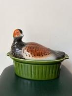 Franse vintage paté pot patrijs aardewerk, Ophalen of Verzenden