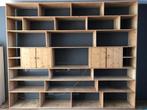 Boekenkast hout / 7 planken, 2 kastjes / 280 b x 235 h, Huis en Inrichting, Kasten | Boekenkasten, Ophalen, Met deur(en), 50 tot 100 cm
