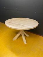 Unieke Massief Eiken Eettafel - Rond - Spinnen Poot - NIEUW, Nieuw, 100 tot 150 cm, 100 tot 150 cm, Rond