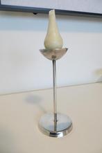 Vintage Gero kandelaartje met oude kaars.Verzilverd., Ophalen of Verzenden, Overige materialen