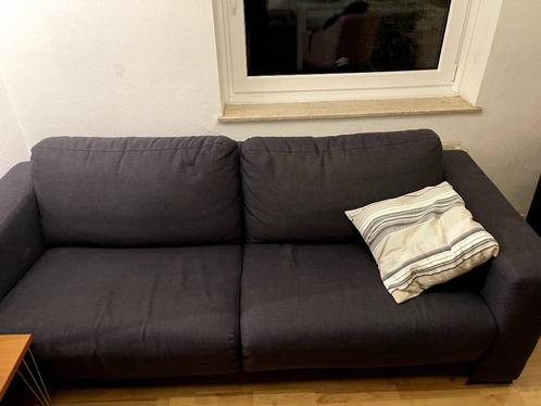 Grote donkerblauwe bank – Goedkoop & comfortabel!, Huis en Inrichting, Banken | Sofa's en Chaises Longues, Gebruikt, Driepersoons