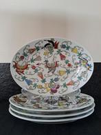 4 Chinese ovalen Jingdezhen bordjes, Ophalen of Verzenden, Zo goed als nieuw, Bord(en), Overige stijlen