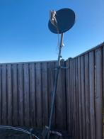 Schotel met twee lnbs en mast met twee muurbeugels., Ophalen, Gebruikt, Antenne
