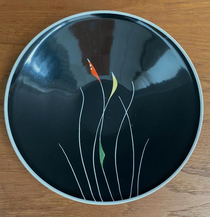 50 jaren zwarte WEIMAR Porselein fruit schaal Bauer Lehmann, Huis en Inrichting, Woonaccessoires | Schalen en Manden, Gebruikt