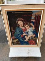 Te koop antiek geborduurd schilderij, Antiek en Kunst, Antiek | Religie, Ophalen of Verzenden