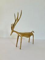 Prachtige brons gepolijsd Hert Rendier, Kunst & Design kerst, Ophalen of Verzenden