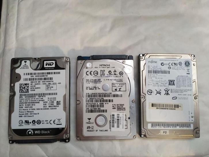 320GB SATA 2.5 inch harde schijf, Computers en Software, Harde schijven, Gebruikt, Laptop, Intern, HDD, SATA, Ophalen of Verzenden