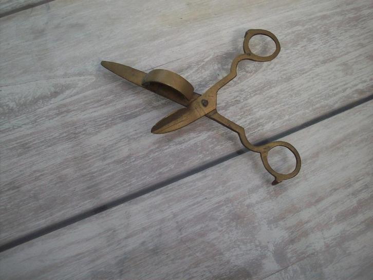geel koper schaar, Antiek en Kunst, Antiek | Koper en Brons, Koper, Ophalen of Verzenden