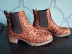 Chelsea boots maat 39 (panter/leopard), Kleding | Dames, Ophalen of Verzenden, Bruin, Zo goed als nieuw