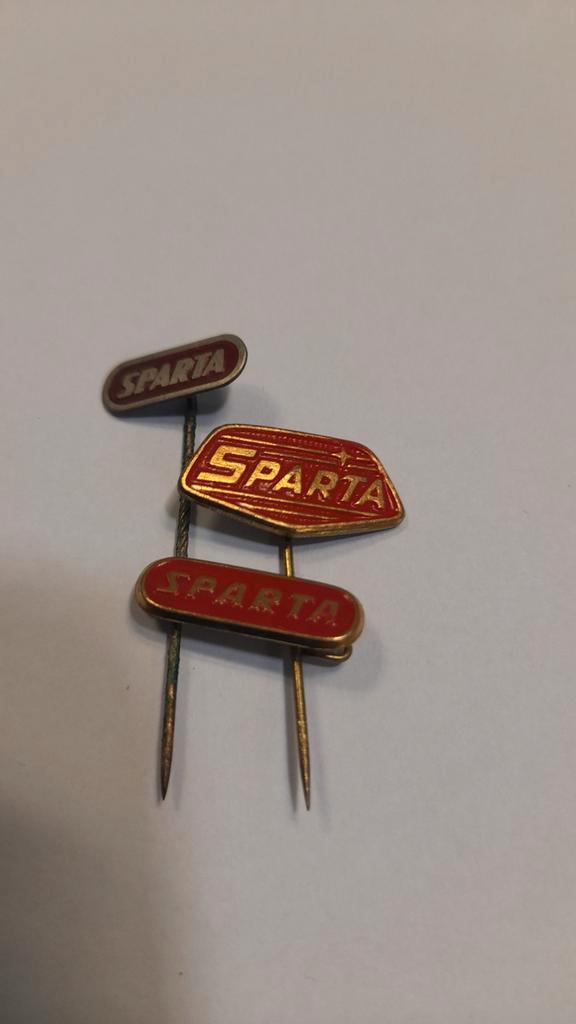 Setje van 3 Sparta Speldjes, Verzamelen, Speldjes, Pins en Buttons, Gebruikt, Speldje of Pin, Merk, Ophalen of Verzenden