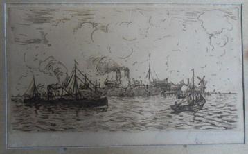Cornelis Koppenol (1865-1946)  haven + 4 werken in 1 koop  beschikbaar voor biedingen