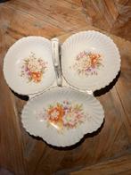 Serveerschaal, drievaksschaal, schaal, Limoges, vintage, Gebruikt, Keramiek, Ophalen of Verzenden, Schaal of Schalen