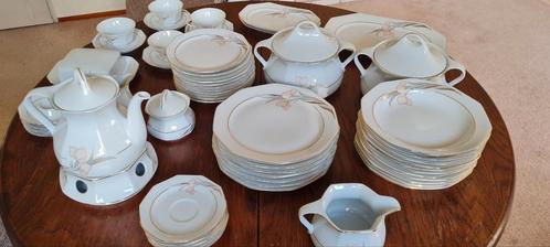 Vintage servies van porselein Winterling wit met decor, Antiek en Kunst, Antiek | Servies compleet, Ophalen