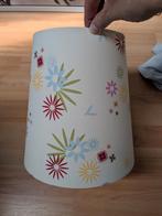 Lampenkap wit met bloemen 25cm, Ophalen, Zo goed als nieuw, Rond, Minder dan 25 cm
