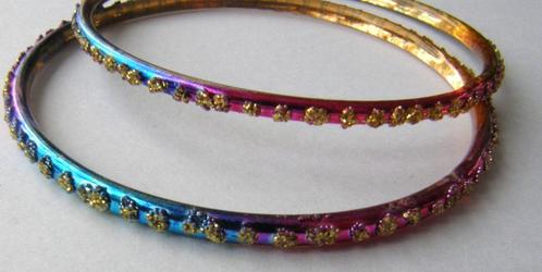 Prachtige Glitter Armband 2 stuks, Sieraden, Tassen en Uiterlijk, Armbanden, Zo goed als nieuw, Verzenden