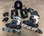 Skeelers Oxelo maat 38 met bescherming, Sport en Fitness, Skeelers, Overige merken, Inline skates 4 wielen, Gebruikt, Ophalen