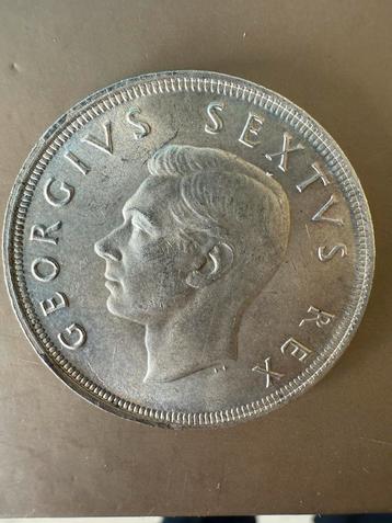 Zuid-Afrika 1952 5 Shilling Zilveren Munt beschikbaar voor biedingen