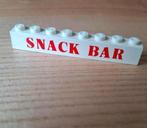 Lego snack bar steentje met opdruk, Ophalen of Verzenden, Gebruikt