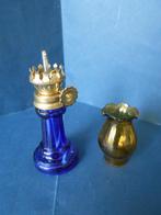 Mini Olielampjes, Tafellampjes, glas, 2 modellen, Antiek en Kunst, Antiek | Lampen, Ophalen of Verzenden