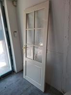 Witte binnendeur met glas, Gebruikt, 80 tot 100 cm, Binnendeur, Ophalen of Verzenden