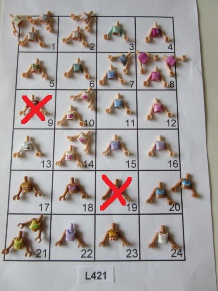 L421 LEGO FRIENDS POPPETJES MEIDEN ROMP MET ARMEN, TORSO, Kinderen en Baby's, Speelgoed | Duplo en Lego, Zo goed als nieuw, Lego