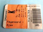 Feyenoord Vintage Voetbal Kaartje Feyenoord - Ajax, Ophalen, Gebruikt, Feyenoord, Overige typen