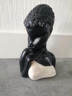Jaren 50 gipsen zwarte vrouw buste gips, Antiek en Kunst, Ophalen of Verzenden