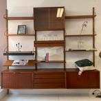 Poul Cadovius by Royal System vintage modulair wandsysteem, Gebruikt, 200 cm of meer, Glas, Ophalen of Verzenden