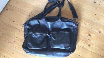 Cowboys bag,ZGAN,leer,werk/schooltas,diep donker blauw beschikbaar voor biedingen