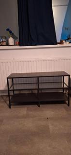 IKEA Vittsjö TV Meubel - Zwartbruin/Glas, Ophalen, 100 tot 150 cm, Zo goed als nieuw, Glas