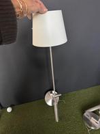 Mooie bedlampen melkglas met rvs kapje 15 x 20 cm met, Ophalen, Zo goed als nieuw, Rond, Minder dan 25 cm