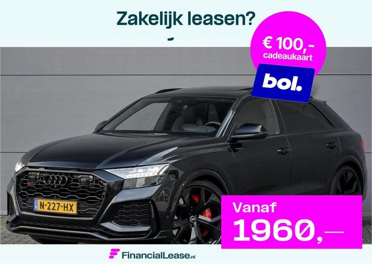 Audi Q8 4.0 TFSI RS Q8 Quattro Dynamic+ Keramisch Pano B&O T, Auto's, Audi, Bedrijf, Lease, Financial lease, Q8, 360° camera, ABS