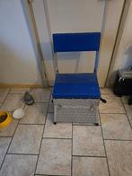 Viskoffer blauw met rugleuning en plateau, Watersport en Boten, Hengelsport | Witvissen, Ophalen, Gebruikt, Complete set