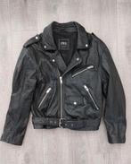 Zara real black leather biker jacket L, Maat 52/54 (L), Zara, Zwart, Ophalen of Verzenden
